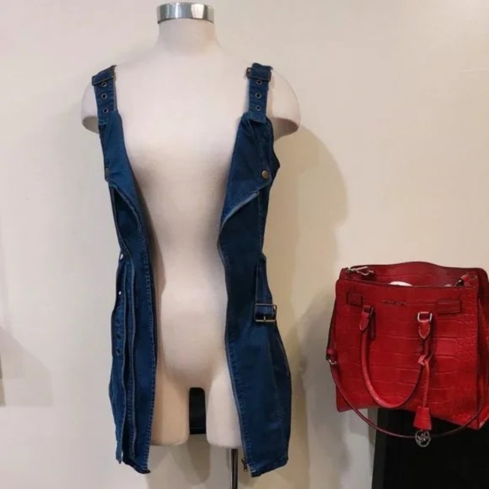 π₯HOT ITEMπ₯ Dolls Kill Belted Denim Moto Dress Dolls Kill - Picture 6 of 11